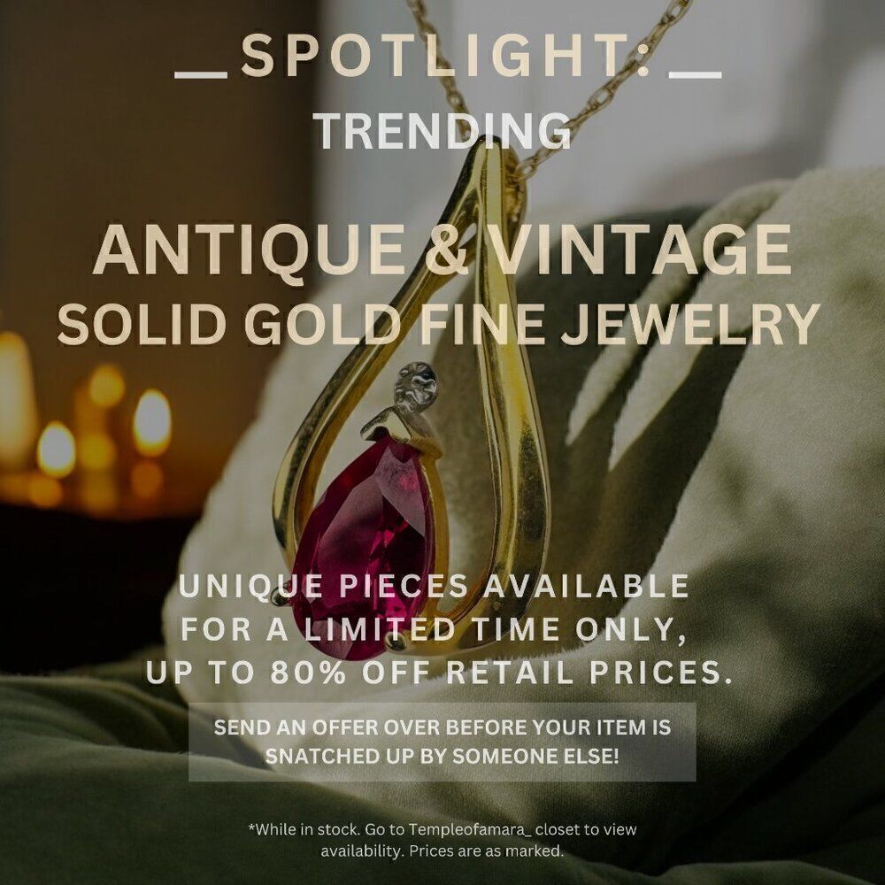 Vintage Estate & Antique Fine Jewelry Sale! Solid Gold 10k 14k 18k Fast Shipping